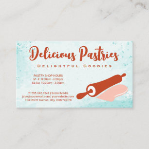 Carte De Visite Enseigne rouleau à pâtisserie   Pâtisserie