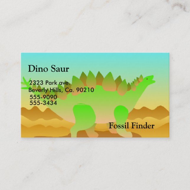 Carte De Visite Ensemble de Dino Rawr (Devant)