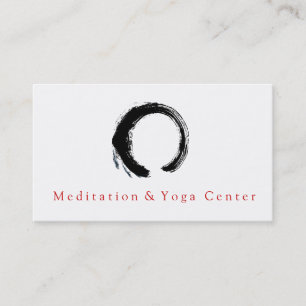 Carte De Visite Enso Yoga instructeur et entraîneur de vie Zen Cir