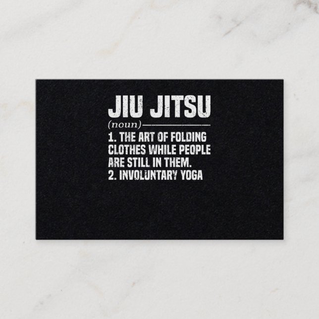 Carte De Visite Entraînement des arts martiaux de Jiu Jitsu Brazil (Devant)