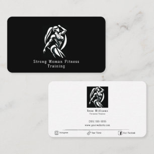Carte De Visite Entraînement Personnel de Fitness pour Femme Forte