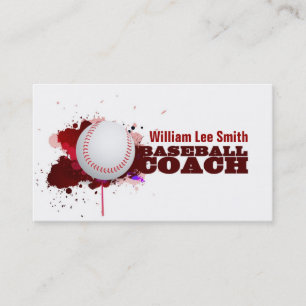 Carte De Visite Entraîneur de baseball