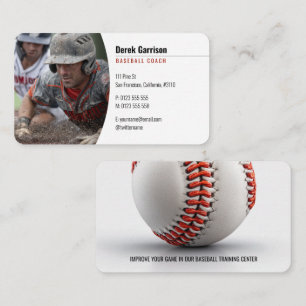 Carte De Visite Entraîneur de baseball Formateur