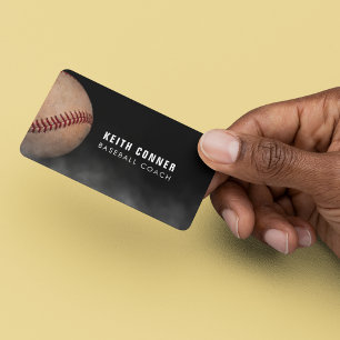 Carte De Visite Entraîneur de baseball instructeur noir
