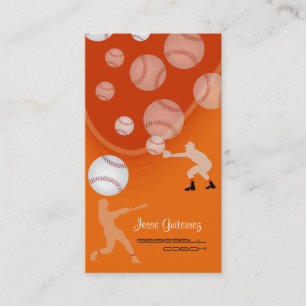 Carte De Visite Entraîneur de baseball PixDezines/couleur de fond 