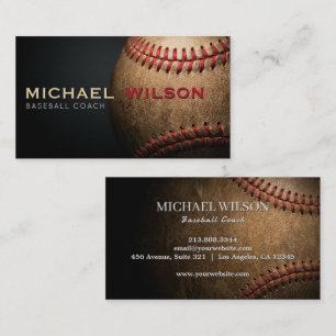 Carte De Visite Entraîneur de baseball vintage Entraîneur de spo
