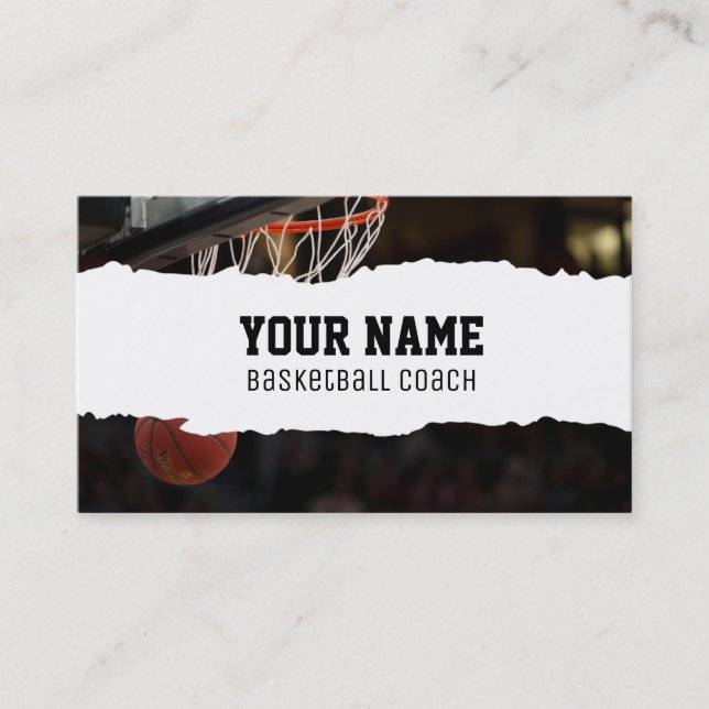 Carte De Visite Entraîneur de basket-ball (Devant)