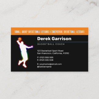 Carte De Visite Entraîneur de basket-ball | Formateur sportif