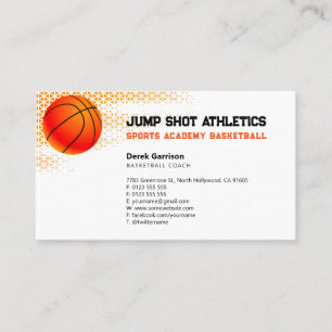 Carte De Visite Entraîneur de basket-ball   Formateur sportif