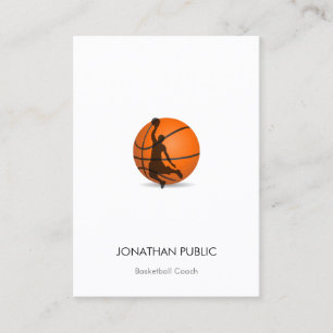 Carte De Visite Entraîneur de basket-ball moderne Entraîneur Modèl