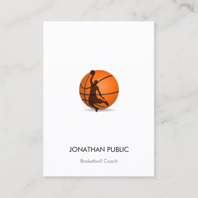 Carte De Visite Entraîneur de basket-ball moderne Entraîneur Modèl (Devant)