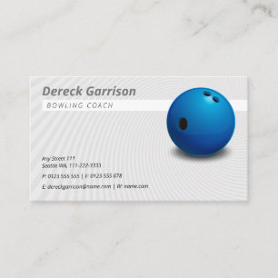 Carte De Visite Entraîneur de Bowling   Sport