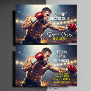 Carte De Visite Entraîneur de boxe Gym Sports