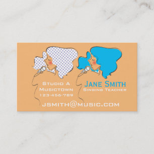 Carte De Visite Entraîneur de chant et Vocal Musique Enseignant fr