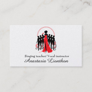 Carte De Visite Entraîneur de chant et Vocal Professeur de musiqu