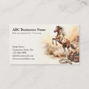 Carte De Visite Entraîneur de chevaux professionnel