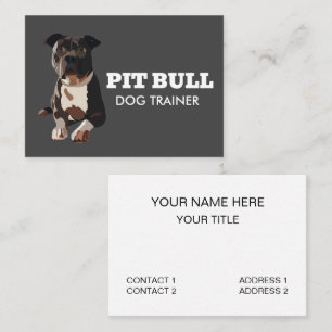 Carte De Visite Entraîneur de chien Pitbull