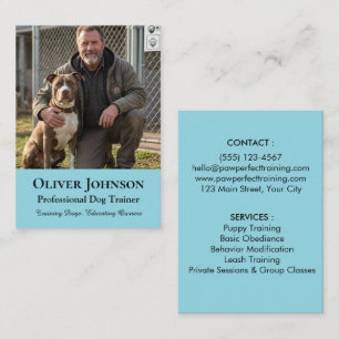 Carte De Visite Entraîneur de Chien Professionnel sur Mesure Minim