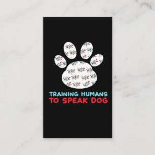 Carte De Visite Entraîneur de chiens d'entraînement en canine Conf