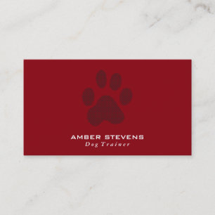 Carte De Visite Entraîneur de chiens Doggy Paw