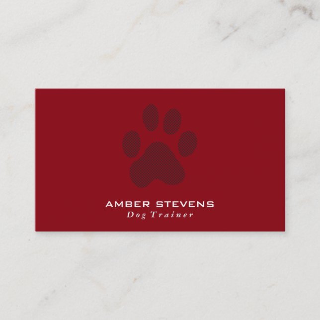 Carte De Visite Entraîneur de chiens | Doggy Paw (Devant)