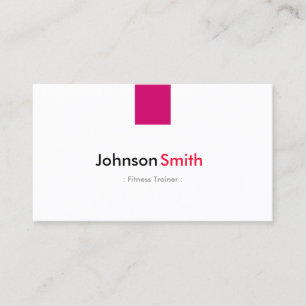 Carte De Visite Entraîneur de conditionnement physique - Rose simp