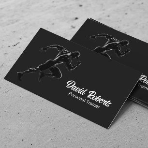 Carte De Visite Entraîneur de fitness Coureur athlète minimaliste 