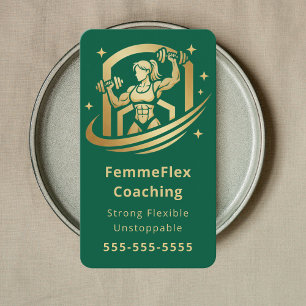 Carte De Visite Entraîneur de Fitness en Ligne Coach de Fitness Fi