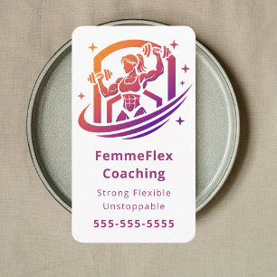 Carte De Visite Entraîneur de Fitness Féminin Entraîneur Personnel