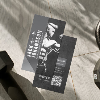 Carte De Visite Entraîneur de fitness moderne Bodybuilding Instruc