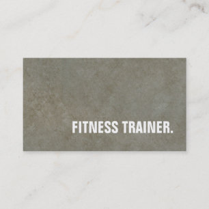 Carte De Visite Entraîneur de fitness moderne en pierre gris mur