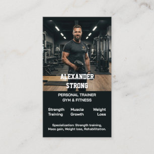 Carte de visite entraîneur de fitness musculation 