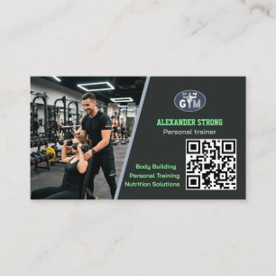 Carte de visite entraîneur de fitness musculation 