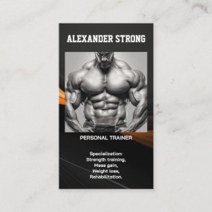 Carte de visite entraîneur de fitness musculation