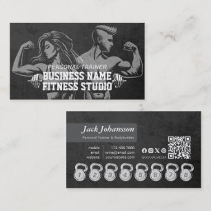 Carte De Visite Entraîneur de fitness personnel Loyalty Punch Kett