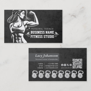 Carte De Visite Entraîneur de fitness personnel Loyalty Punch Kett