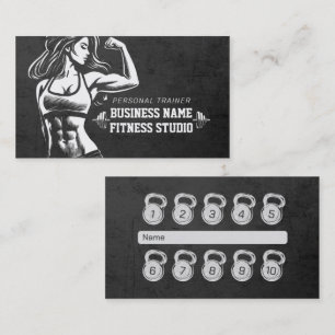 Carte De Visite Entraîneur de fitness personnel Loyalty Punch Kett