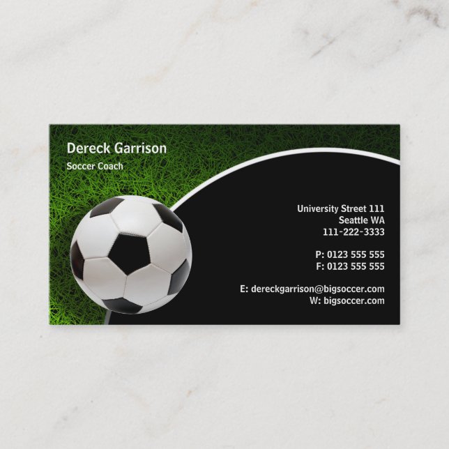 Carte De Visite Entraîneur de football | Cadeaux de sport (Devant)