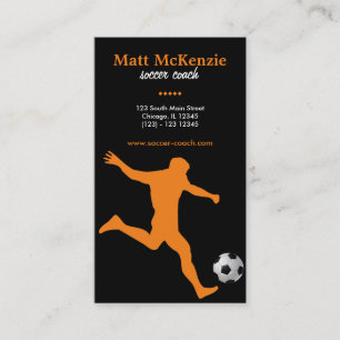 Carte De Visite Entraîneur De Football (Orange)