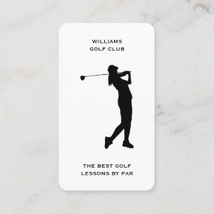 Carte De Visite Entraîneur de golf de Sport Femme Médias sociaux