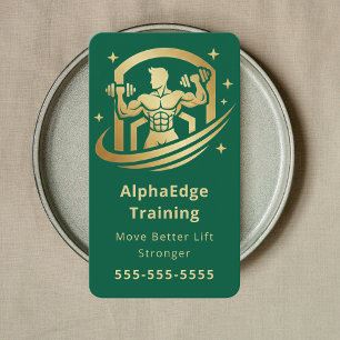 Carte De Visite Entraîneur de gym premium Entraîneur personnel Coa