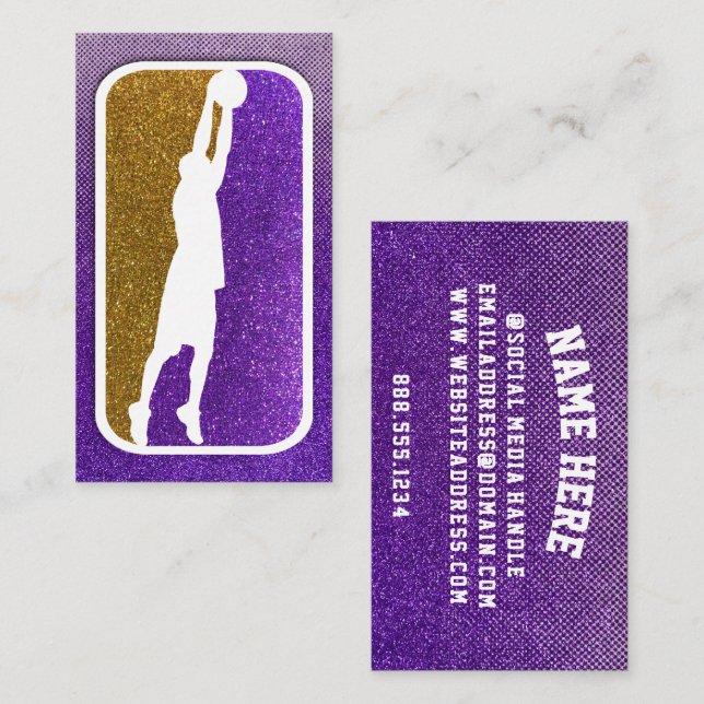 Carte De Visite Entraîneur de l'équipe de basket-ball de Parties s (Devant / Derrière)