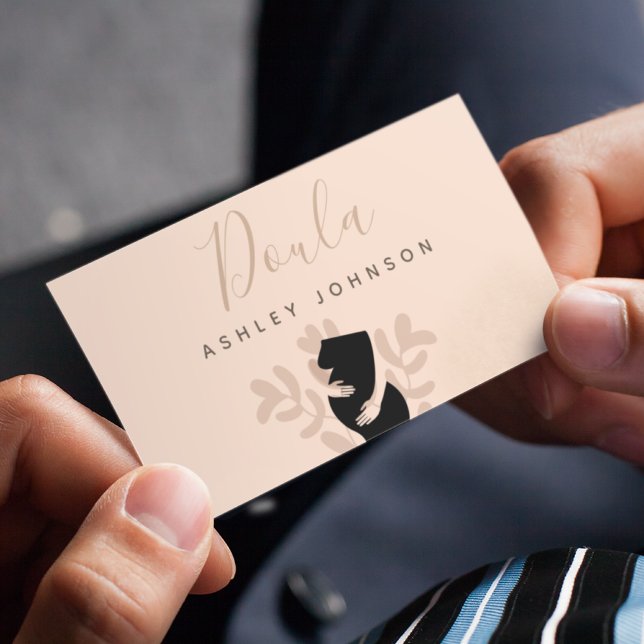 Carte De Visite Entraîneur de naissance de Doula Midwoman Enceinte (Créateur téléchargé)