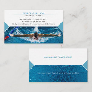 Carte De Visite Entraîneur de natation professionnel   Coach