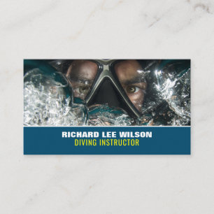 Carte De Visite Entraîneur De Plongée En Mer Profonde, Instructeur