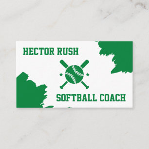 Carte De Visite Entraîneur de softball