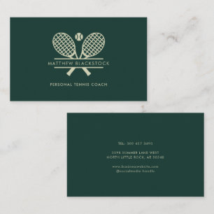 Carte De Visite Entraîneur de sport de tennis de pelouse minimalis
