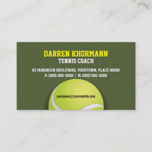 Carte De Visite Entraîneur de tennis