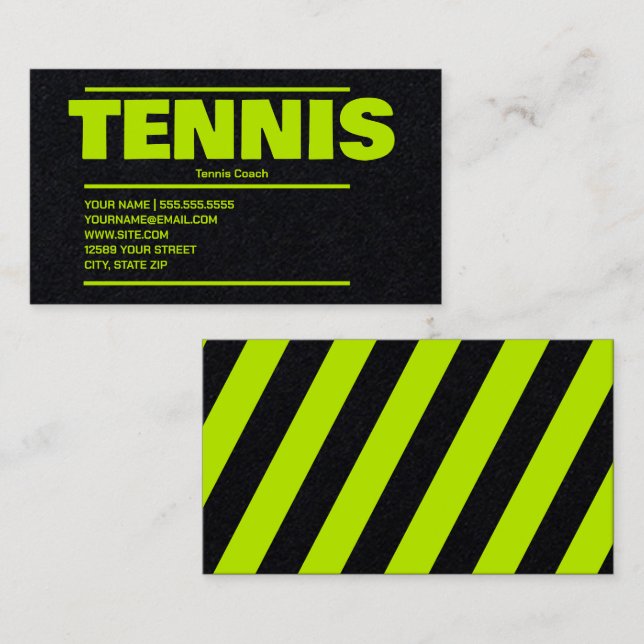 Carte De Visite Entraîneur de tennis (Devant / Derrière)