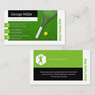 Carte De Visite Entraîneur de tennis   Joueur de tennis masculin